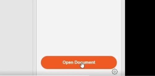 In the bottom right corner, click Open Document